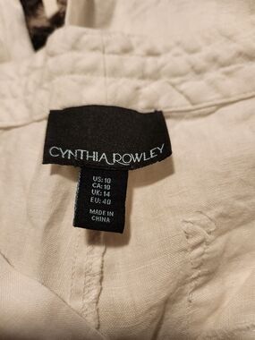 Cynthia Rowley Beige Linen Top - Neutral Casual